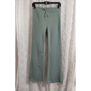 Yogalicious Lux Dianna 7/8 Flare Pants Sage Green Drawstring Medium RN 144527